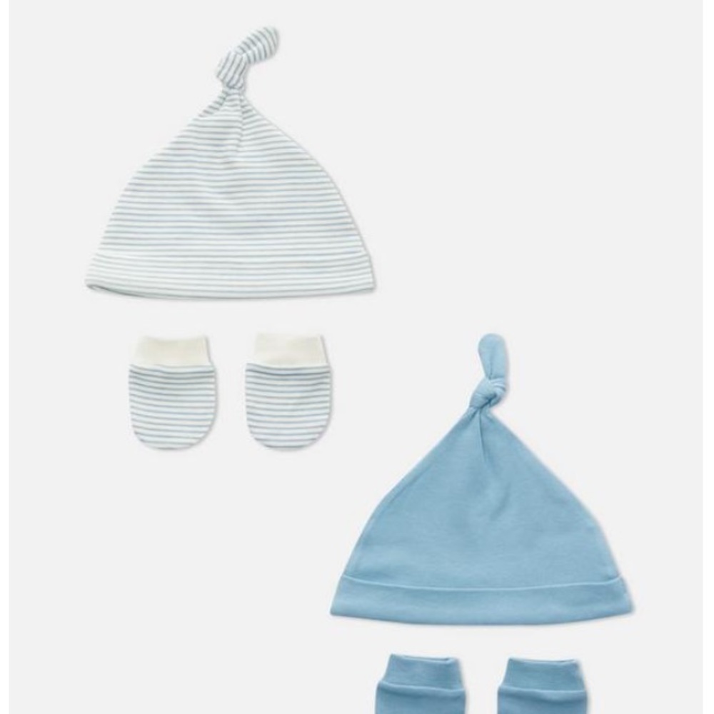 Newborn boys Hat & mittens